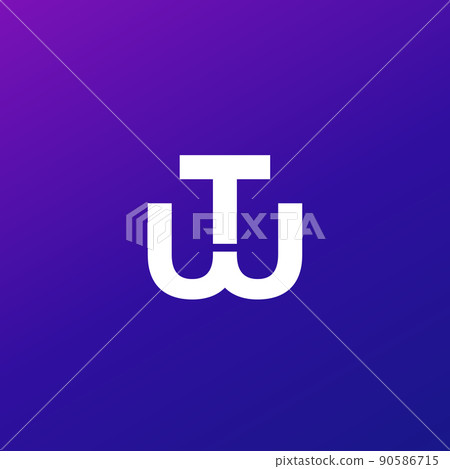TW letters logo, monogram vector design 90586715