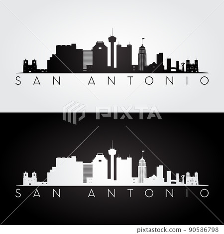 San Antonio skyline silhouette 90586798