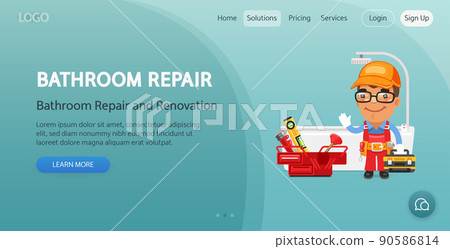 Bathroom Repair Website Template 90586814