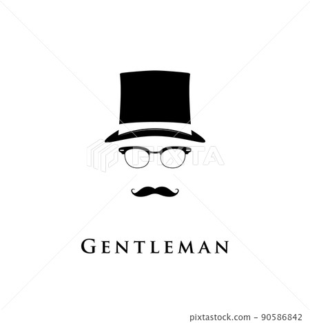 Silhouette of gentleman's face Silhouette of gentleman's face 90586842