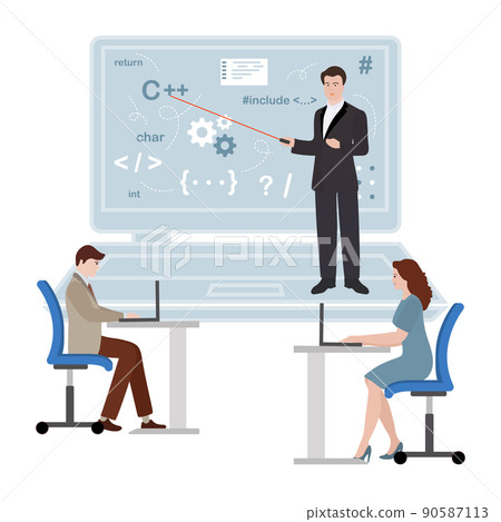 Programming Languages Learning Software Coding IT - Stock Illustration ...