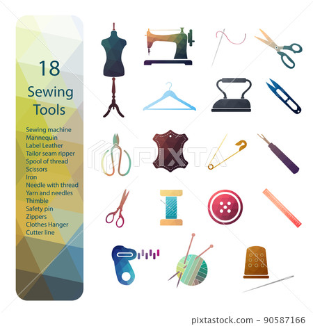 Set icon tailoring equipment Set icon tailoring equipment 90587166