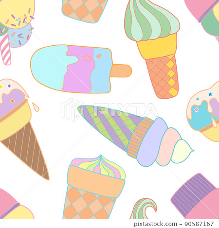 Seamless pattern ce cream 90587167