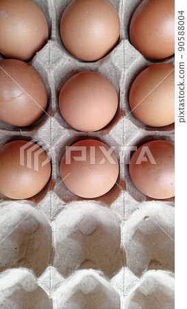 closeup fresh eggs paper tray closeup fresh eggs paper tray 90588004