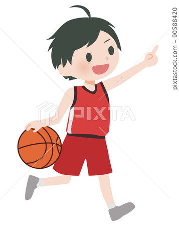 A boy playing basketball A boy playing basketball 90588420