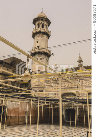 Outside View to the Mahabat Khan Mosque in Peshawar, Pakistan 90588571