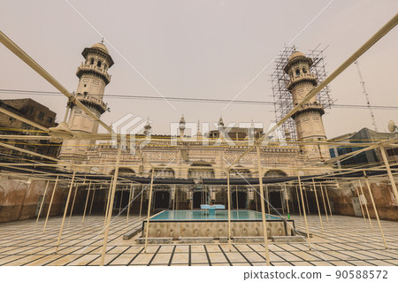 Outside View to the Mahabat Khan Mosque in Peshawar, Pakistan 90588572