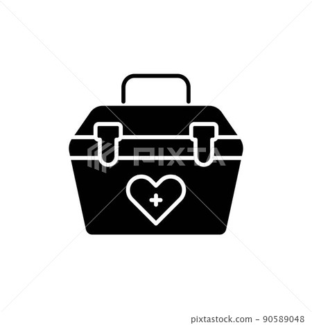 Donor box container line icon. Isolated vector element. 90589048