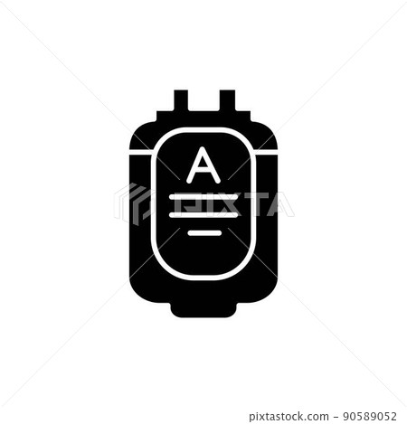 Donor blood type A line icon. Isolated vector element. Donor blood type A line icon. Isolated vector element. 90589052
