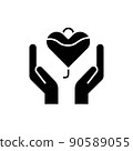 Blood Donor day line icon. Isolated vector element. 90589055
