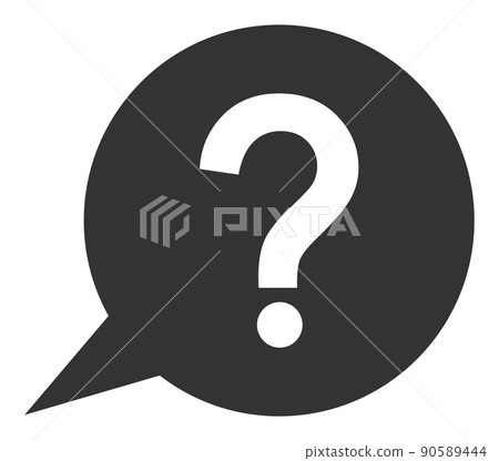 Question Message - Raster Icon Illustration 90589444