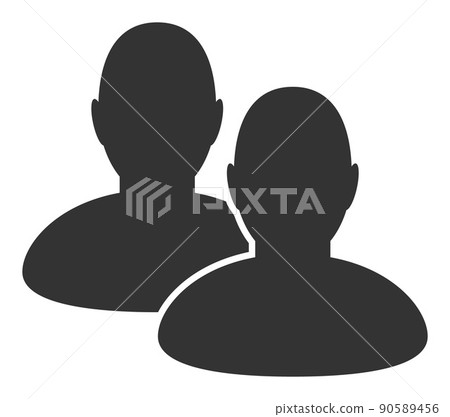 Users - Raster Icon Illustration 90589456