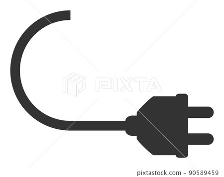 Electric Plug - Raster Icon Illustration 90589459