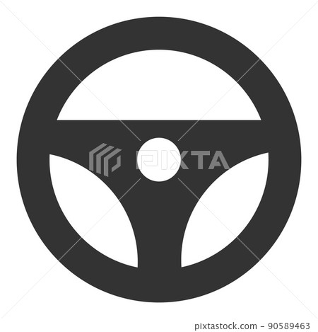 Steering Wheel - Raster Icon Illustration 90589463