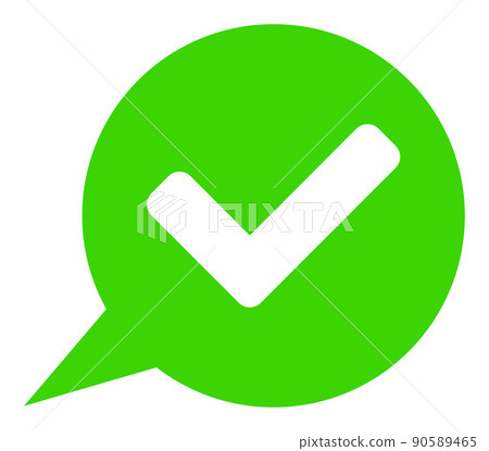 True Message - Raster Icon Illustration 90589465