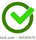 Valid - Raster Icon Illustration 90589470