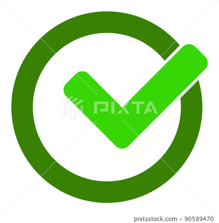 Valid - Raster Icon Illustration Valid - Raster Icon Illustration 90589470