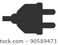 Electric Plugin - Raster Icon Illustration 90589473