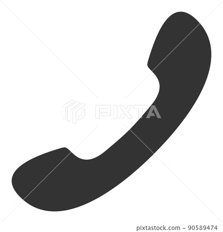 Phone Receiver - Raster Icon Illustration 90589474