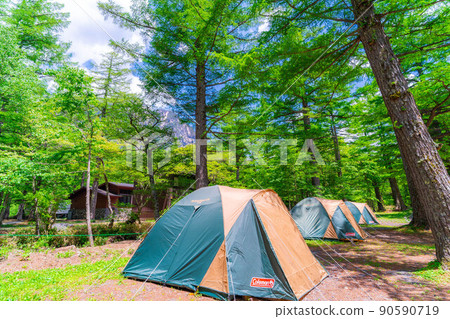 [Camping material] Fresh green campsite [Nagano Prefecture] 90590719