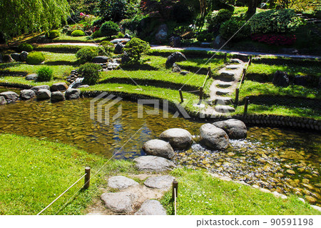 Spring in japanese garden - part of Albert Kahn park in Paris Spring in japanese garden - part of Albert Kahn park in Paris 90591198