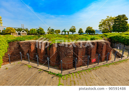 The remains of the former Customs Office next to the Red Brick Warehouse in Yokohama City, Kanagawa Prefecture The remains of the former Customs Office next to the Red Brick Warehouse in Yokohama City, Kanagawa Prefecture 90591486