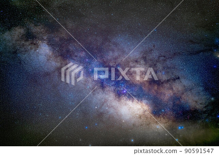 [Milky Way Material] Mt. Ontake and the Milky Way [Gifu Prefecture] 90591547