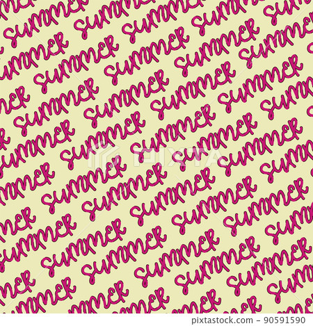 The pattern of the word summer, for textiles. Beautiful background with doodle letters. 90591590