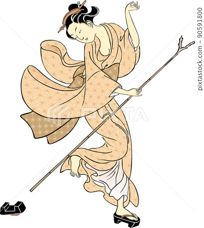 Ukiyo-e woman 90591800