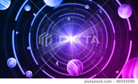 元宇宙概念全息圖科技空間感海報背景 元宇宙概念全息圖科技空間感海報背景 90593090