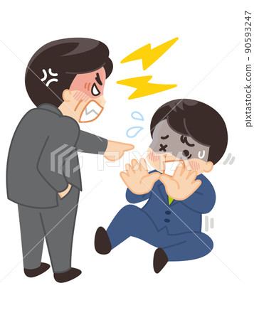 Boss scolding his subordinates Power harassment Boss scolding his subordinates Power harassment 90593247