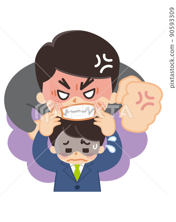 Boss scolding his subordinates Power harassment 90593309