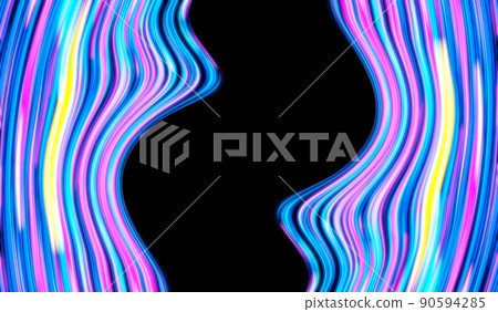 Colored Senjou, Saicho, Zenboku Kintan Foil Sai Rainbow Wave Abstract Crest Background 90594285