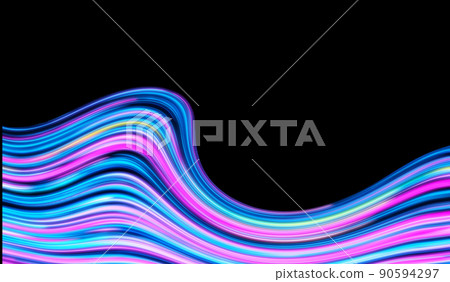 Colored Senjou, Saicho, Zenboku Kintan Foil Sai Rainbow Wave Abstract Crest Background 90594297