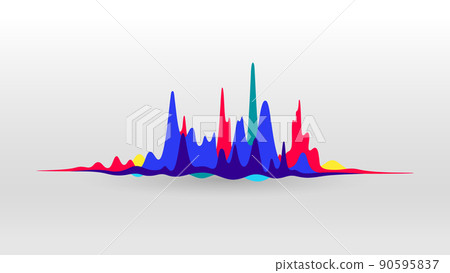 Motion sound wave abstract vector background 90595837