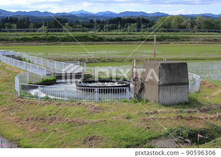 Cylindrical diversion work at Takanosu Sanjo Pumping Station 90596306