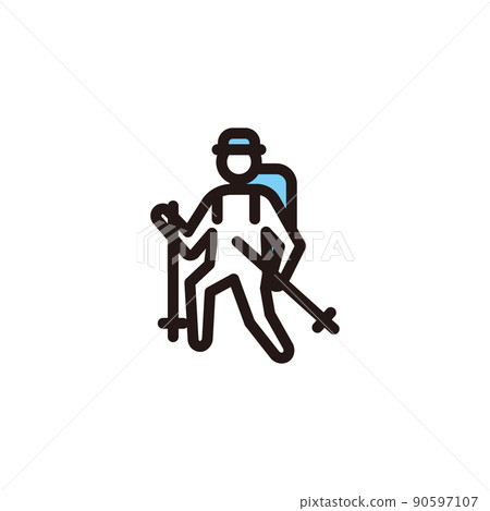 Trekking [Camping Icon Series] 90597107