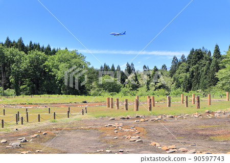 伊勢堂台遺址和噴氣式飛機 90597743