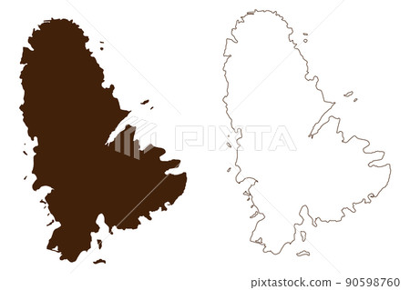 Raiatea island (France, French Republic, Pacific Ocean, Society Islands Archipelago, French Polynesia) map vector illustration, scribble sketch Raiatea map 90598760
