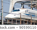 新幹線的領頭車過橋 90599110