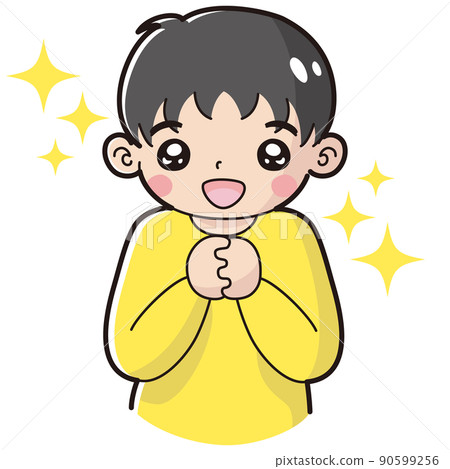 Illustration of a crushing boy 90599256