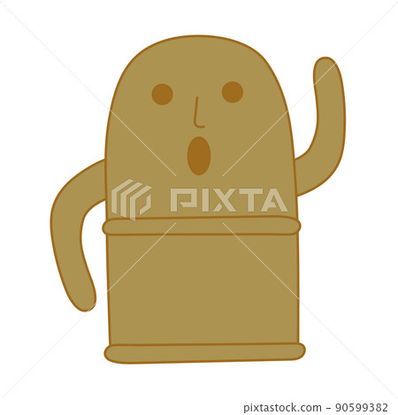 Illustration material of cute haniwa Kofun period 90599382