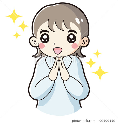 Illustration of a crushing woman (wearing a shirt) Illustration of a crushing woman (wearing a shirt) 90599450