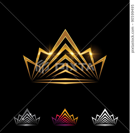 Golden Crown Vector Sign - Stock Illustration [90599495] - PIXTA