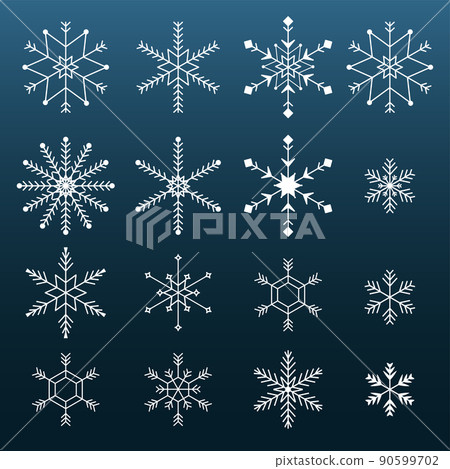 雪花插畫素材集 雪花插畫素材集 90599702