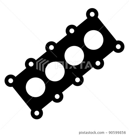 cylinder block icon on white background. Spare parts for motor repair sign. Engine gaskets symbol. flat style. cylinder block icon on white background. Spare parts for motor repair sign. Engine gaskets symbol. flat style. 90599856