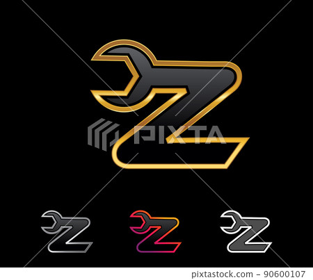 Golden Mechanic Monogram Logo letter Z 90600107