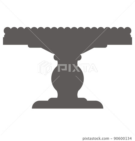 Cake stand in flat icon style. Empty tray for fruit and desserts. Vector silhouette Cake stand in flat icon style. Empty tray for fruit and desserts. Vector silhouette 90600134