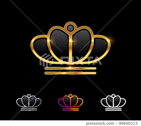 Golden Royal Crown Vector Sign - Stock Illustration [90600313] - PIXTA