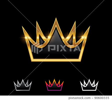 Golden Royal Crown Vector Sign - Stock Illustration [90600335] - PIXTA